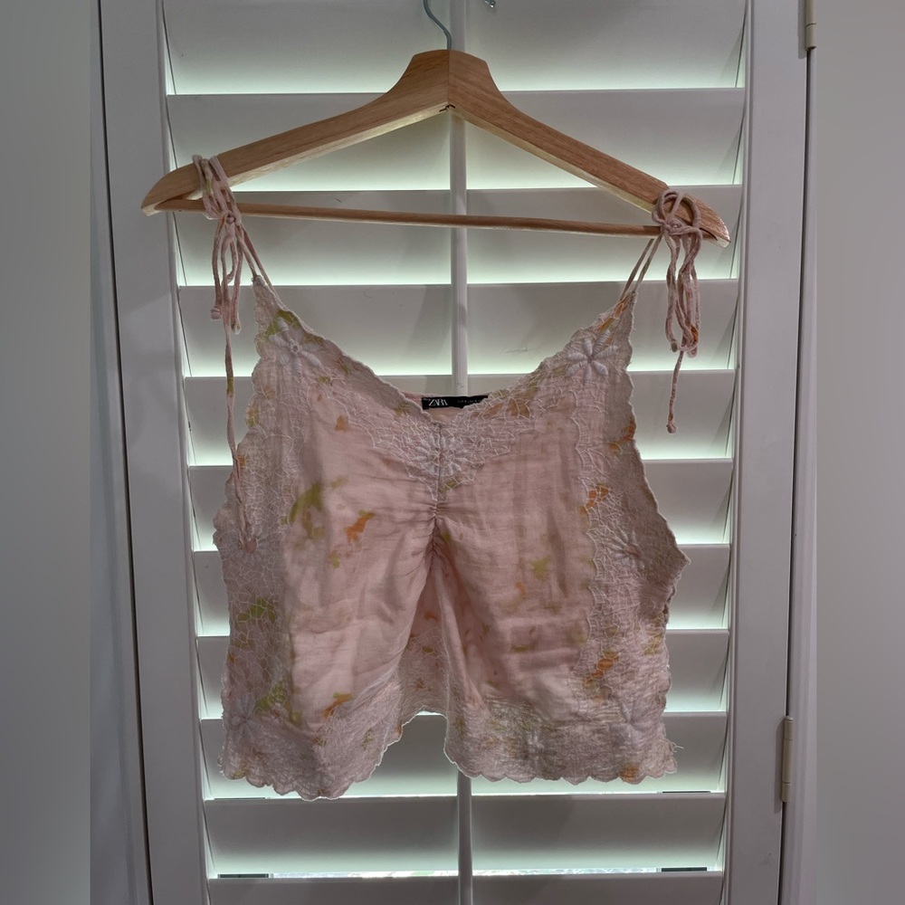 ZARA FLORAL TANK TOP